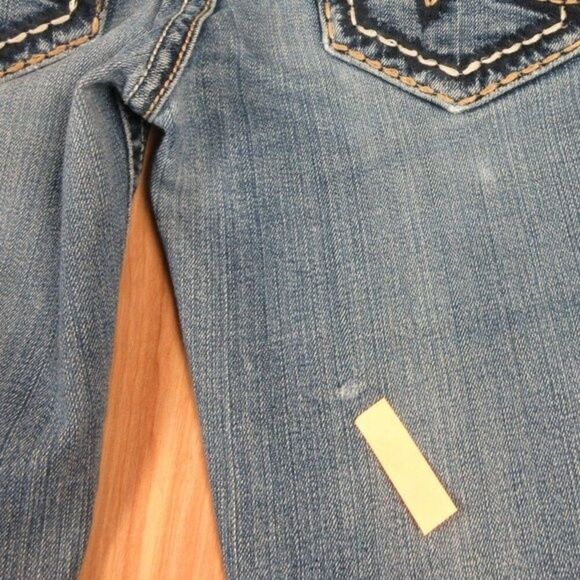 MISS ME Irene Boot Cut Embellished Jeans Womens Sz 28 (29) Wide Leg Flared Denim - Picture 12 of 16